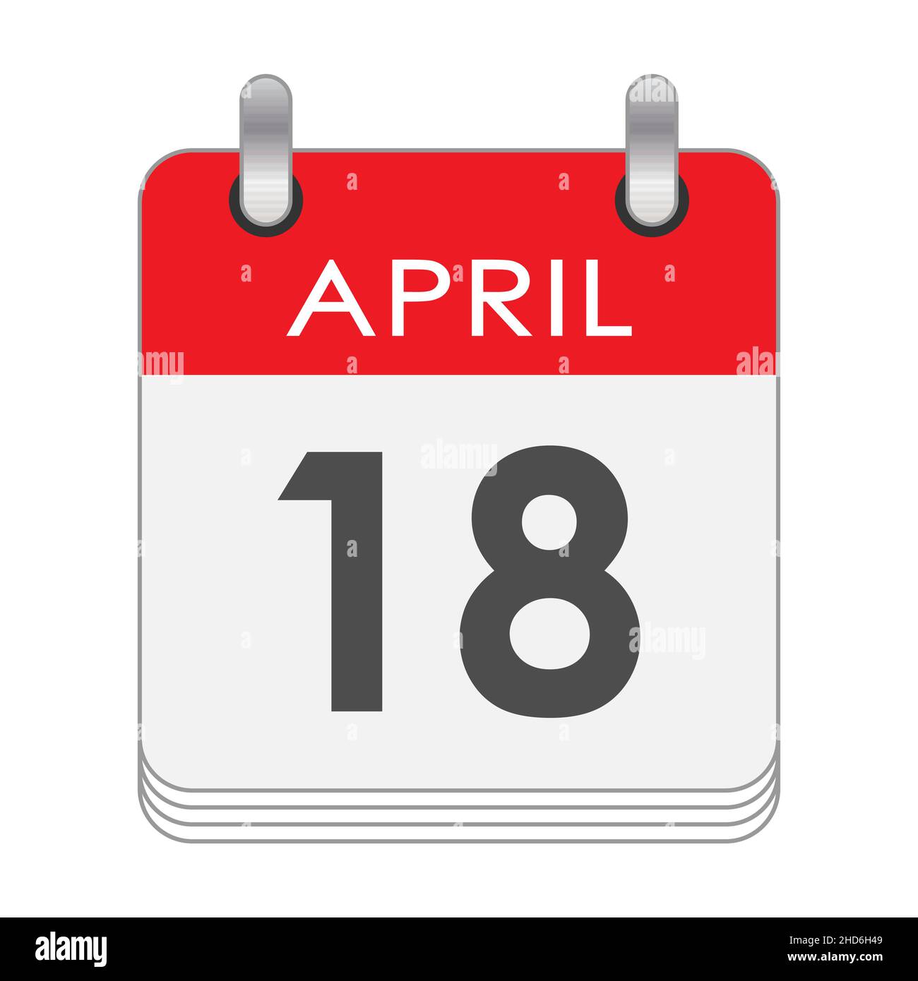 April calendar icon vector flat illustration style month Banque d'images détourées - Alamy