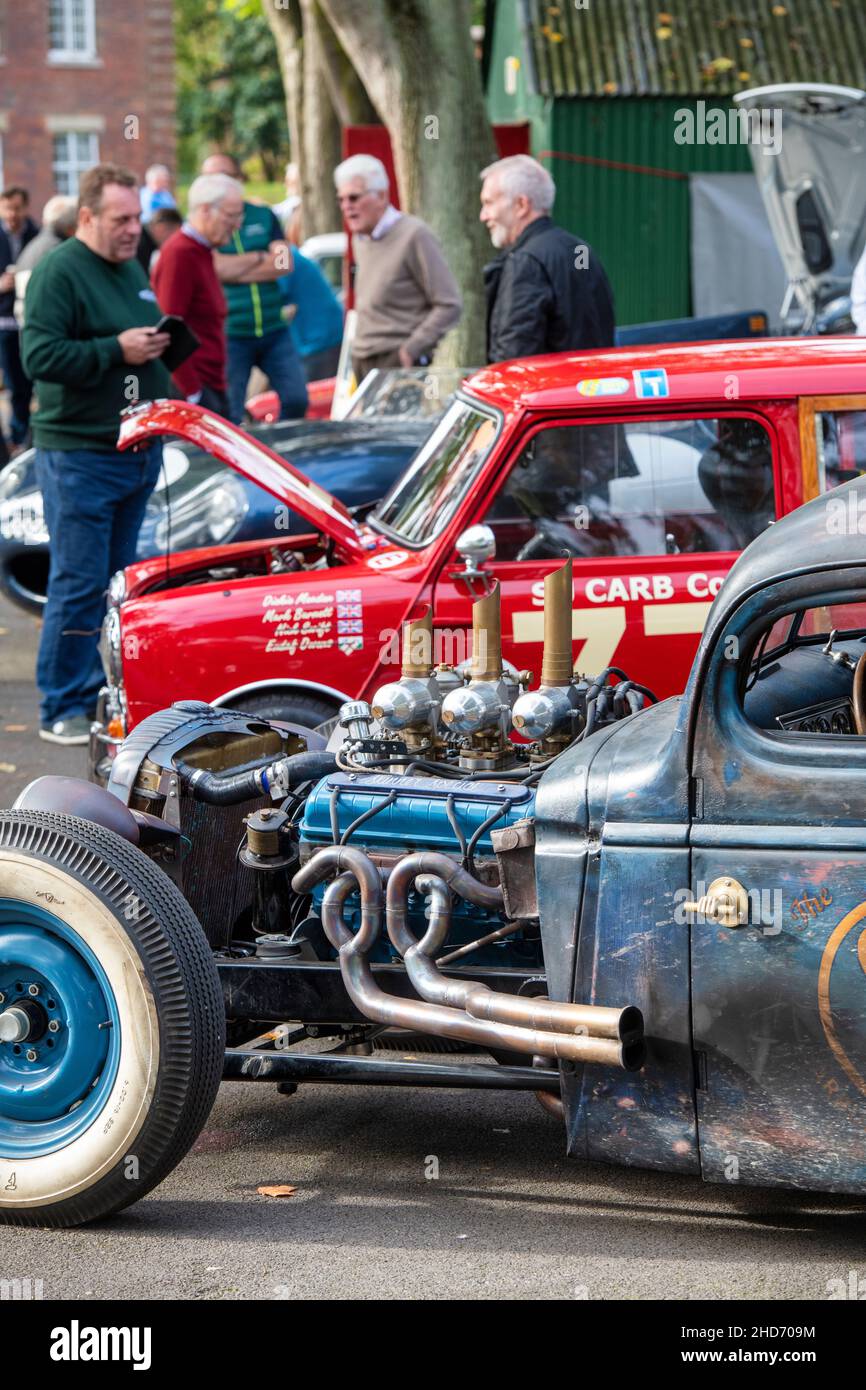 Custom Street Rod car au Bicester Heritage Centre, Sunday Scramble Event, Oxfordshire, Angleterre Banque D'Images