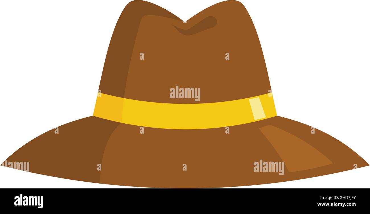 Icône de chapeau d'enquêteur.Illustration plate de l'icône vectorielle de  chapeau d'enquêteur isolée sur fond blanc Image Vectorielle Stock - Alamy