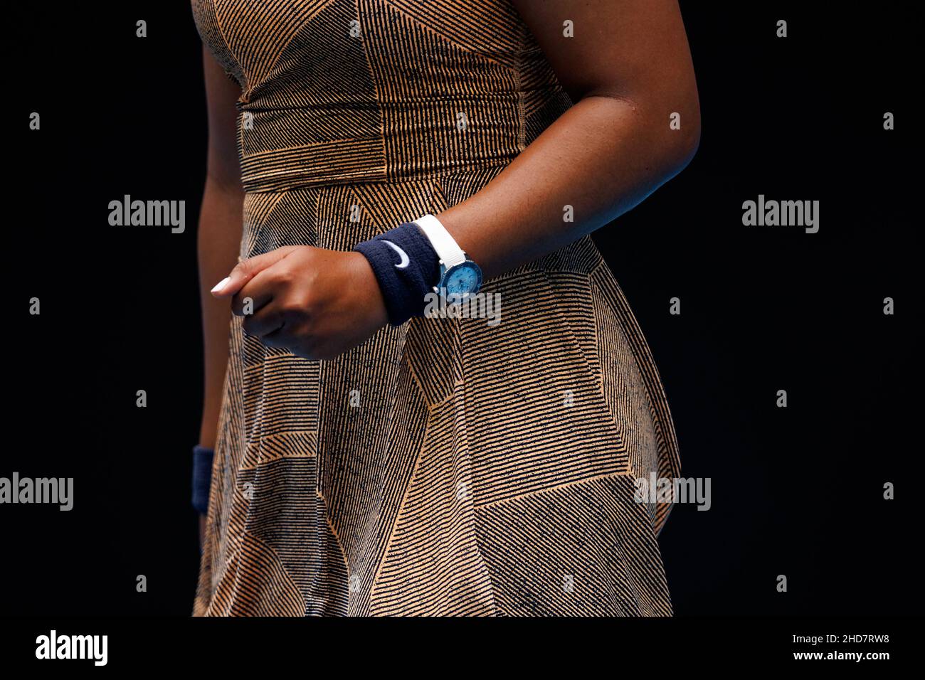 NAOMI OSAKA (JPN) en action lors de la qualification estivale 2022 de Melbourne le mardi 2022 janvier, Melbourne Park Banque D'Images