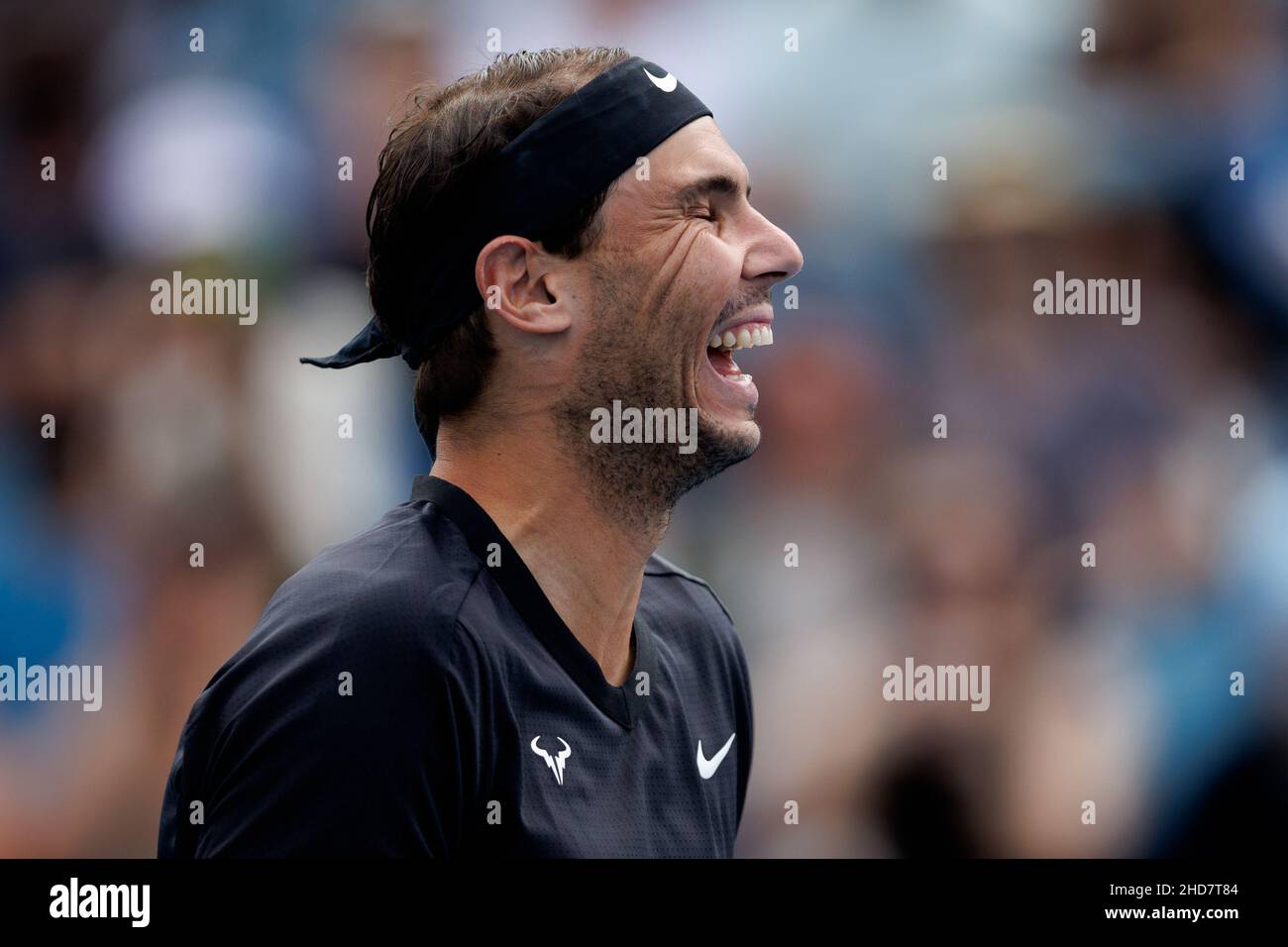 RAFAEL NADAL (ESP) en action lors de la qualification estivale 2022 de Melbourne le mardi 2022 janvier, Melbourne Park Banque D'Images