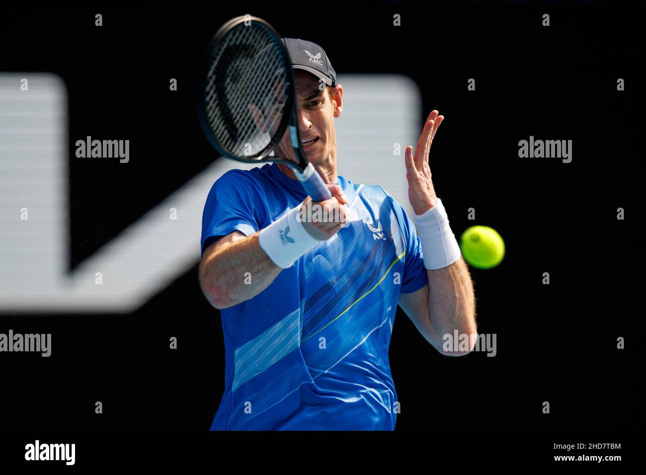 ANDY MURRAY (GBR) en action lors de la qualification estivale 2022 de Melbourne le mardi 2022 janvier, Melbourne Park Banque D'Images