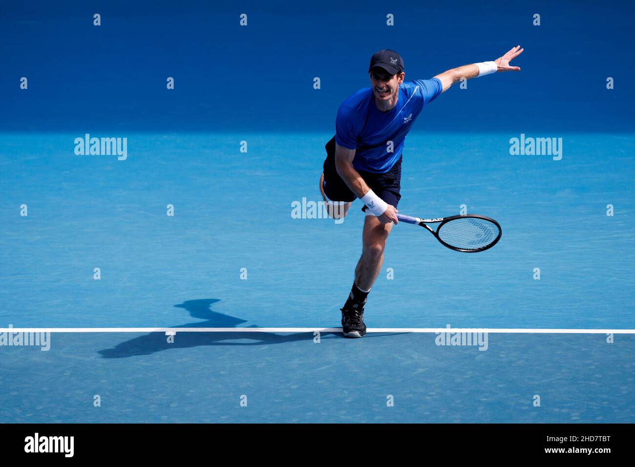 AndyMurrayGBR, FacundoBagnisARG#9 en action lors du stage d'été 2022 de Melbourne le mardi 2022 janvier, Melbourne Park Banque D'Images