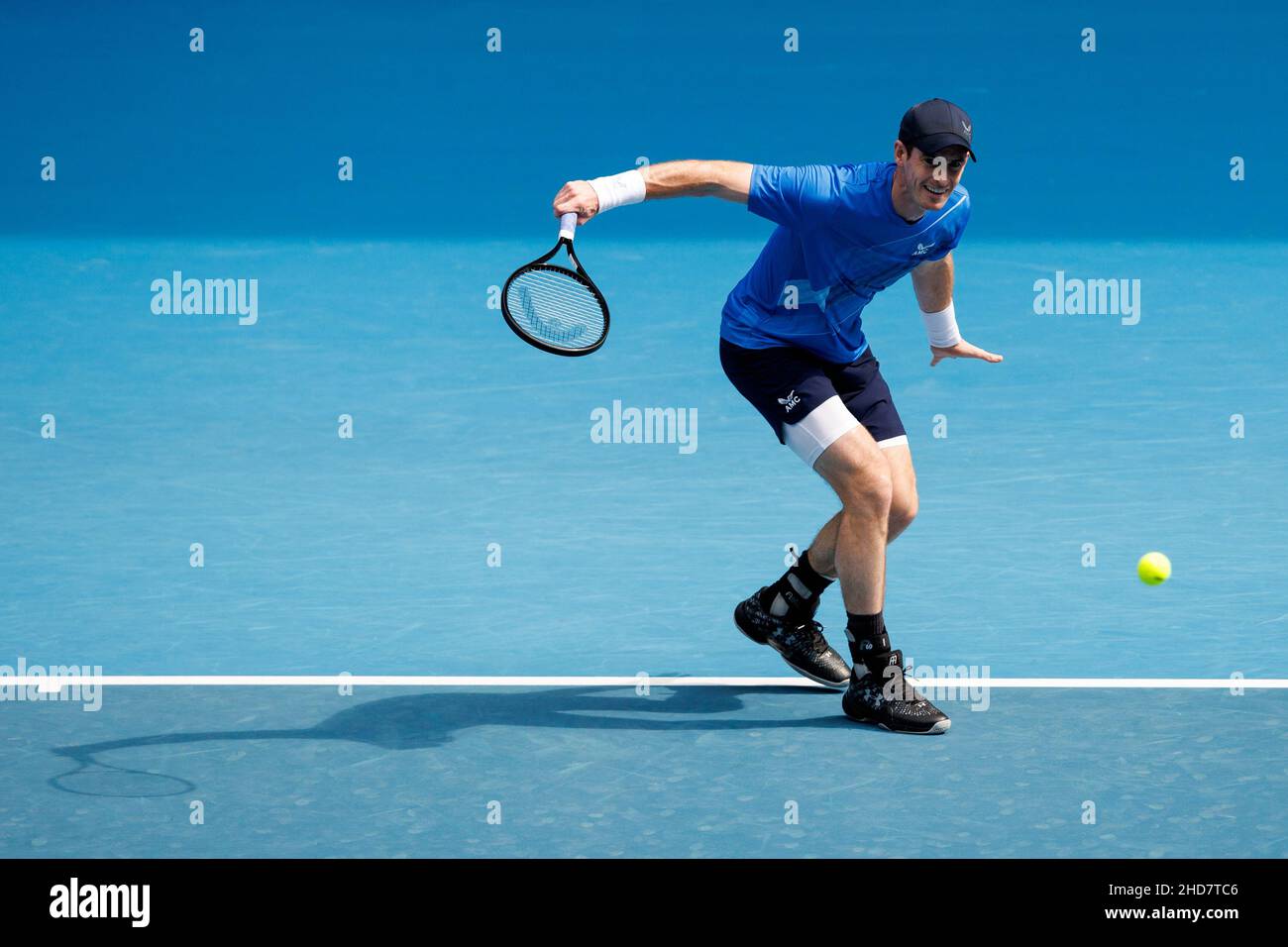 AndyMurrayGBR, FacundoBagnisARG#9 en action lors du stage d'été 2022 de Melbourne le mardi 2022 janvier, Melbourne Park Banque D'Images