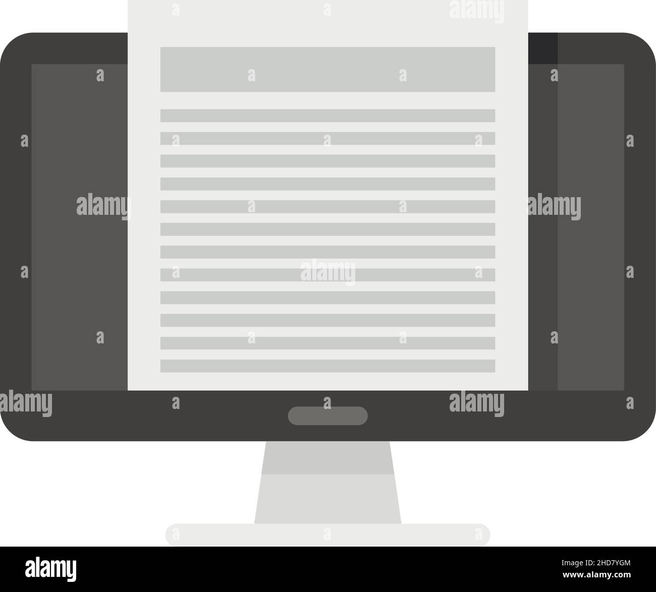 Icône PC Moitor d'estimateur.Illustration plate de l'estimateur pc moitor icône vecteur isolée sur fond blanc Illustration de Vecteur