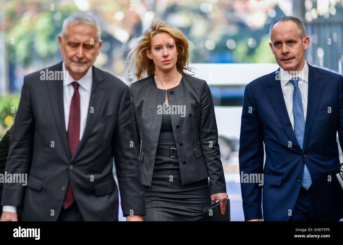 Elizabeth Holmes, fondatrice et ancienne PDG de Theranos, arrive pour audience de motion le lundi 13 janvier 2020, au tribunal de district des États-Unis, à l'intérieur de l'édifice fédéral Robert F. Peckham, à San Jose, en Californie. (Photo de Yichuan Cao/Sipa USA) Banque D'Images