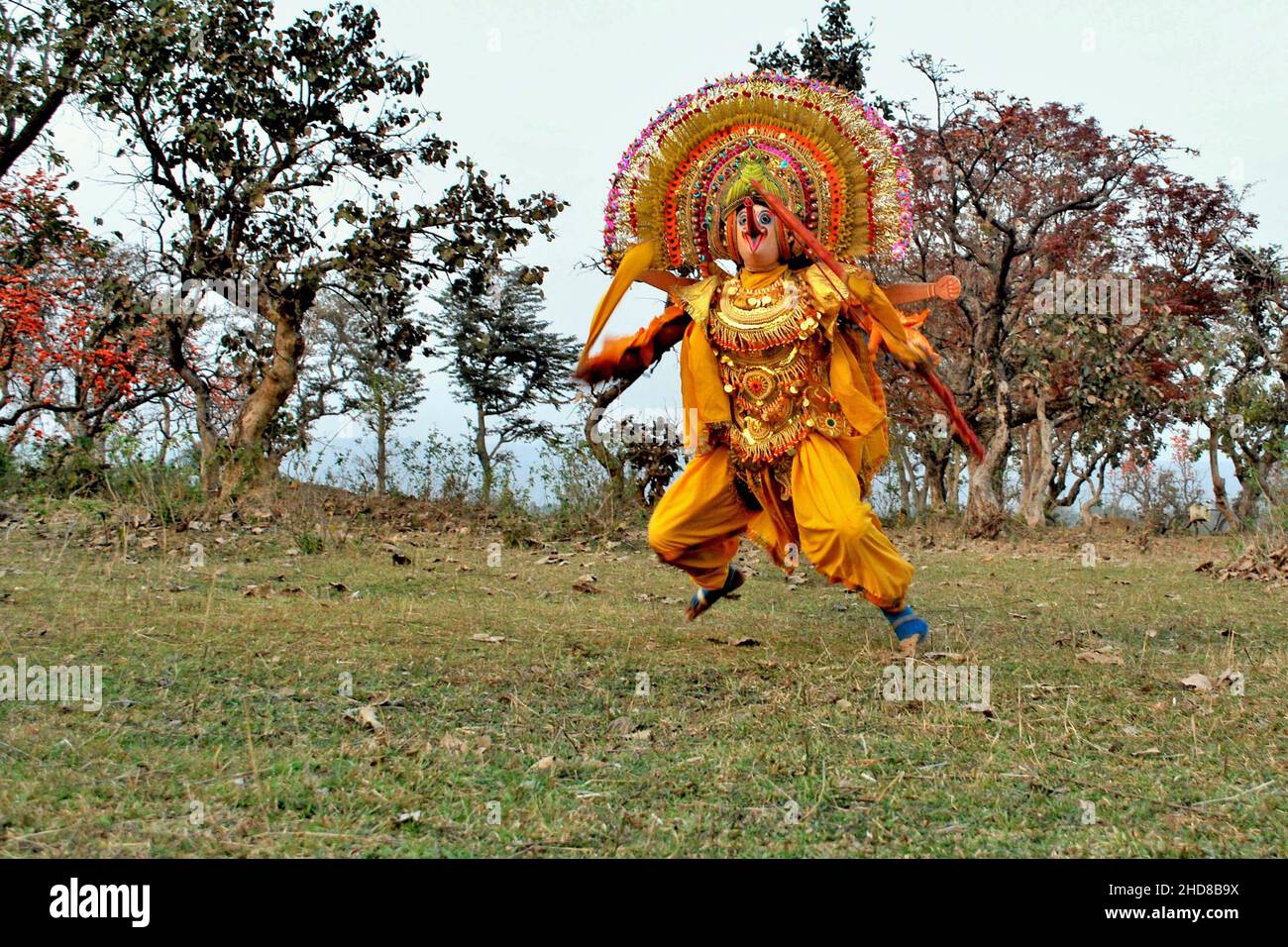 image du programme de danse chhau à purulia Banque D'Images