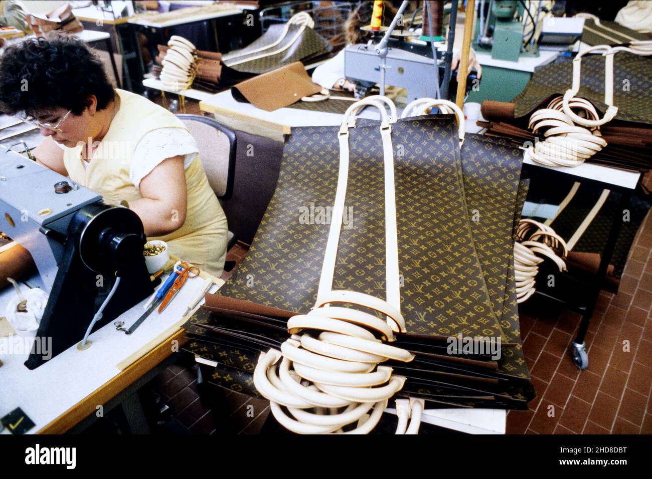 Archives 90ies: Louis Vuitton bags fabric, France Stock Photo - Alamy