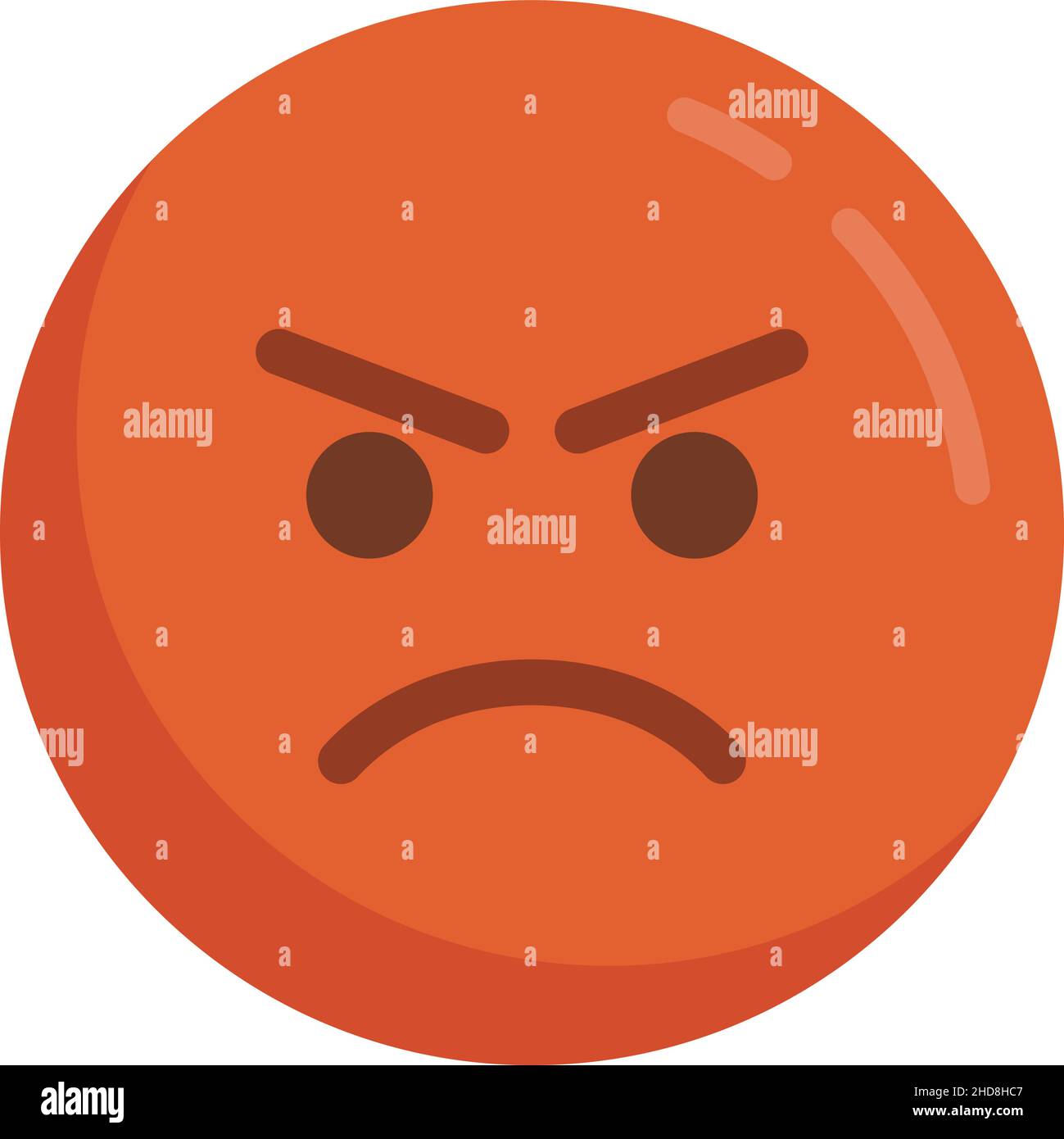 Icône rage emoji.Illustration plate de l'icône du vecteur Emoji de rage ...