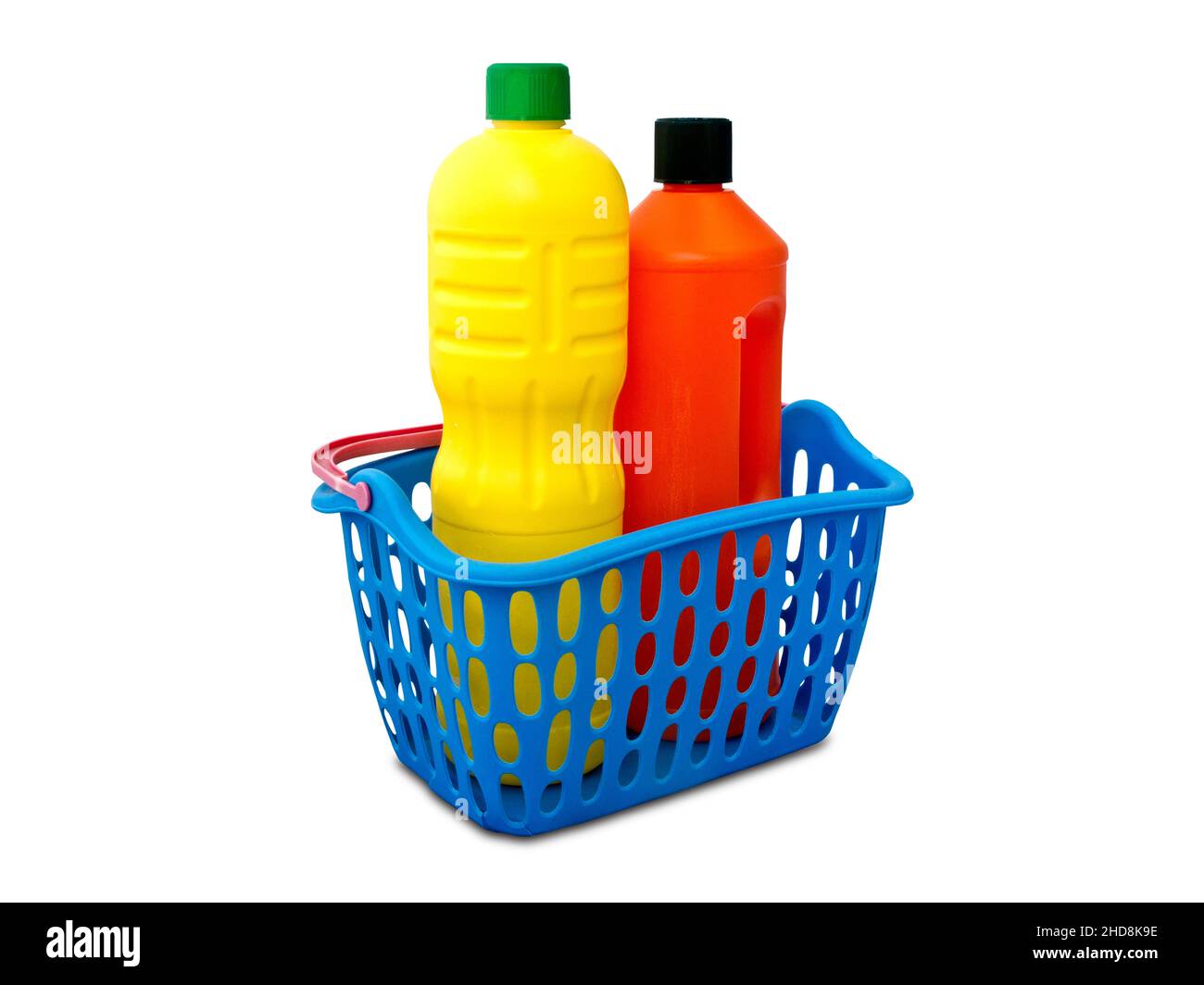 Produits de nettoyage isolé sur fond blanc Banque D'Images