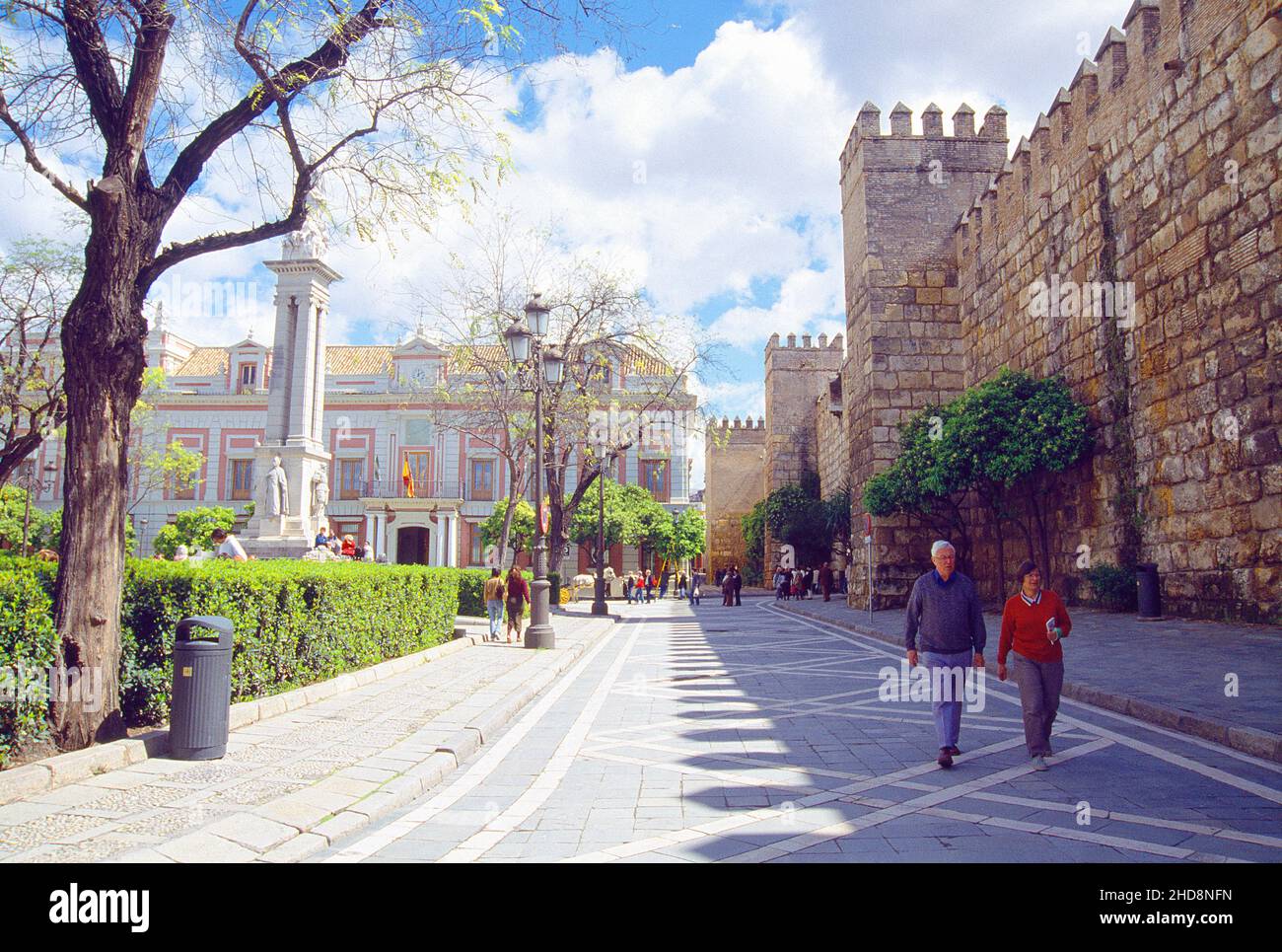 Place Virgen de los Reyes.Séville, Espagne. Banque D'Images