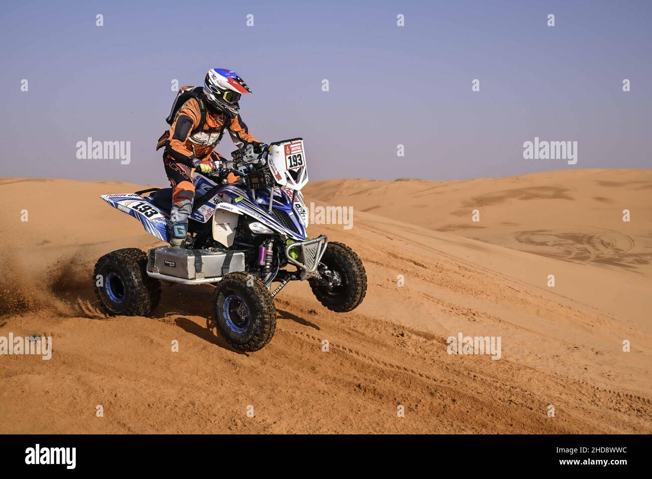 193 Maksimov Aleksandr (raf), CHYR mari, Yamaha YFM 700R, Quad, action pendant la phase 3 du Dakar Rally 2022 entre Al Artawiya et Al Qaysumah, le 4th 2022 janvier à Al Qaysumah, Arabie Saoudite - photo: Gigi Soldano/DPPI/LiveMedia Banque D'Images