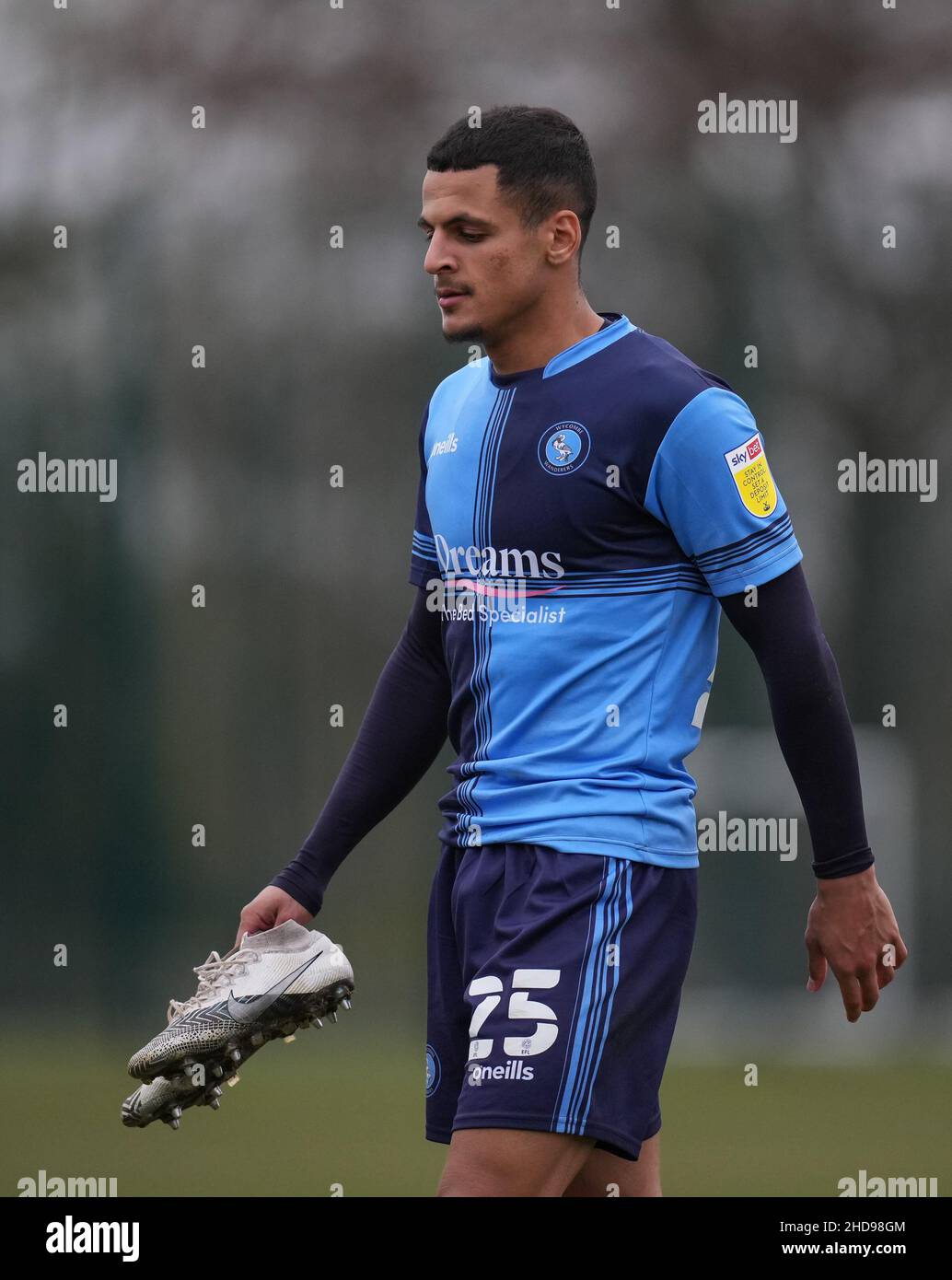 High Wycombe, Royaume-Uni.14th décembre 2021.Ali Al-Hamadi de Wycombe Wanderers lors d'un jeu d'entraînement entre Wycombe Wanderers B & Kinetic Academy à l'abbaye de Bisham, Marlow, Angleterre, le 14 décembre 2021.Photo d'Andy Rowland.Crédit : Prime Media Images/Alamy Live News Banque D'Images