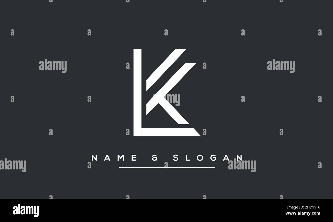 KL ,LK ,K ,K ,L lettres abstraites logo Monogram Illustration de Vecteur