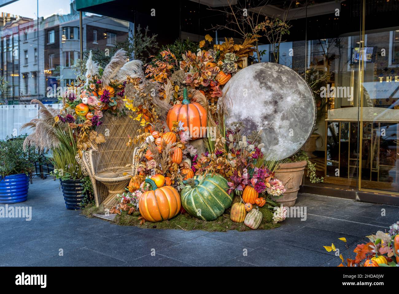 Dublin, Irlande - septembre 25 2021 « Halloween decoration at the Ivy Dublin restaurant » Banque D'Images