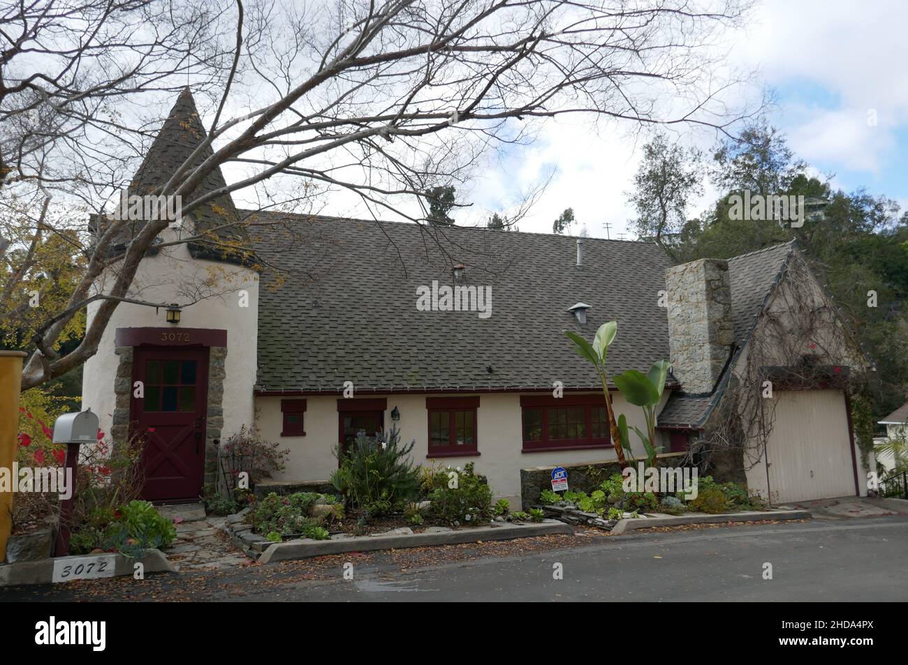 Los Angeles, Californie, États-Unis 31st décembre 2021 Une vue générale de l'atmosphère de l'acteur Jack Nicholson et de l'acteur Dennis Hopper ancien domicile/maison au 3072 Belden Drive le 31 décembre 2021 à Los Angeles, Californie, États-Unis.Photo par Barry King/Alay stock photo Banque D'Images