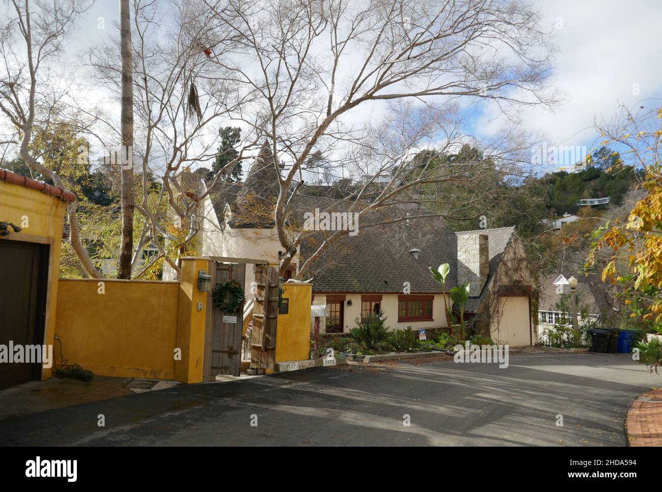 Los Angeles, Californie, États-Unis 31st décembre 2021 Une vue générale de l'atmosphère de l'acteur Jack Nicholson et de l'acteur Dennis Hopper ancien domicile/maison au 3072 Belden Drive le 31 décembre 2021 à Los Angeles, Californie, États-Unis.Photo par Barry King/Alay stock photo Banque D'Images