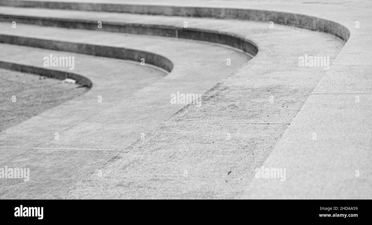 Gros plan d'un escalier en béton Banque D'Images