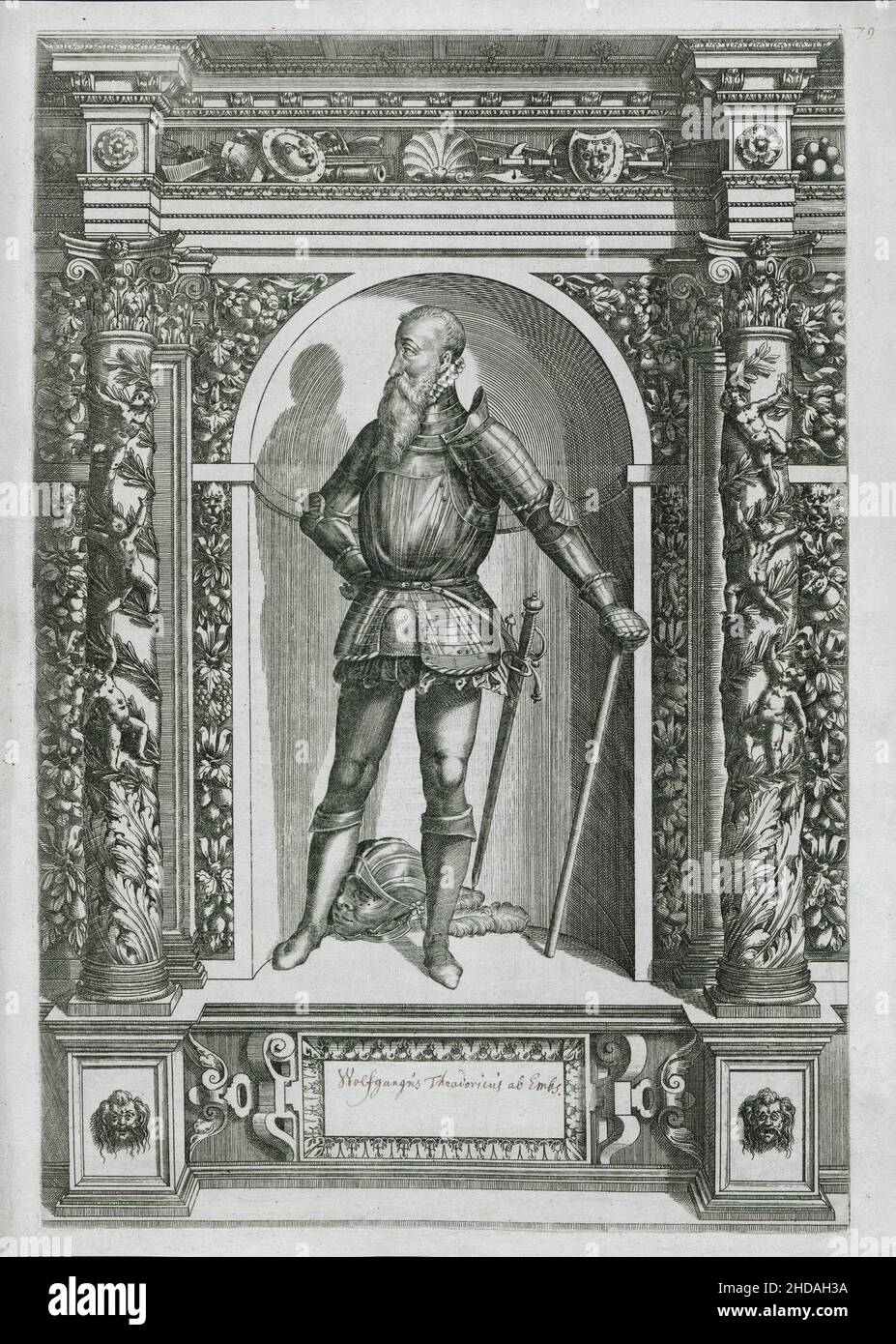 Wolfgangus Theodoricus ab EMB.1601 cette gravure du livre de la collection d'armes Archiduke Ferdinand a été publiée pour la première fois à Innsbruck en 16 Banque D'Images