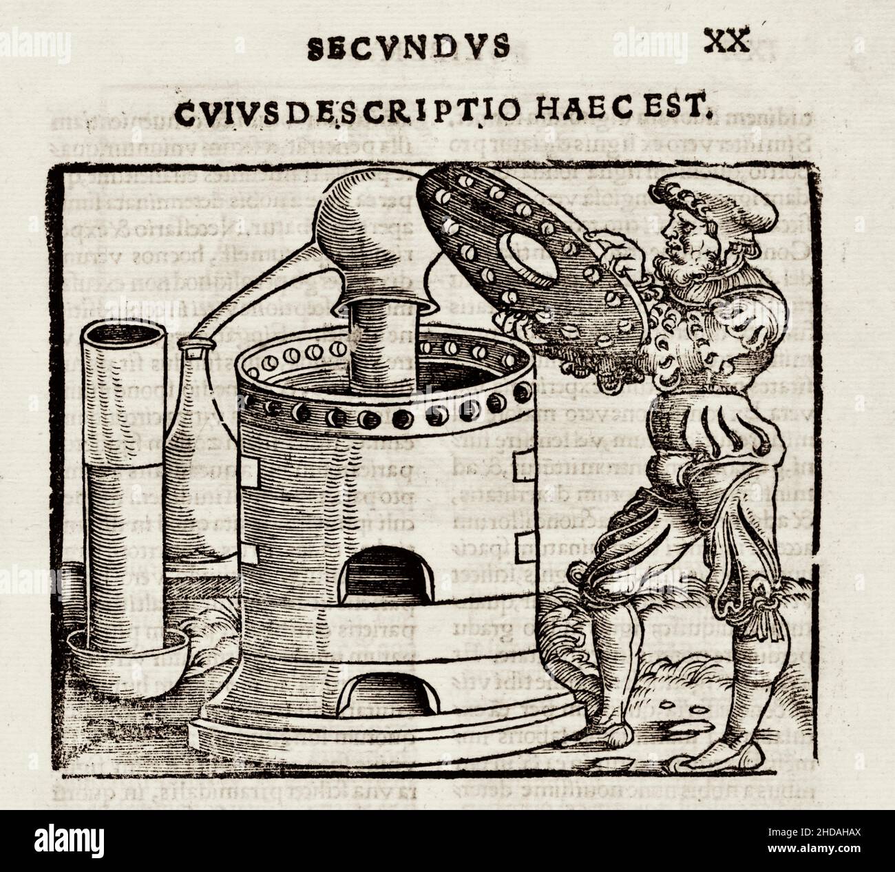 Les illustrations du siècle 16th du livre sur Alchemy.Par Johann Grüninger, 1531. Banque D'Images