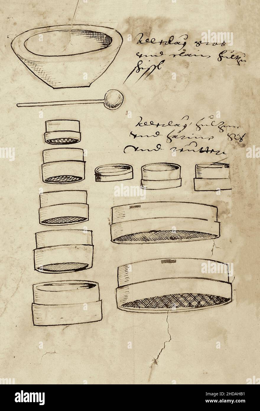 Les illustrations du siècle 16th du livre sur Alchemy.Par Hans Kilian, 1555 Banque D'Images