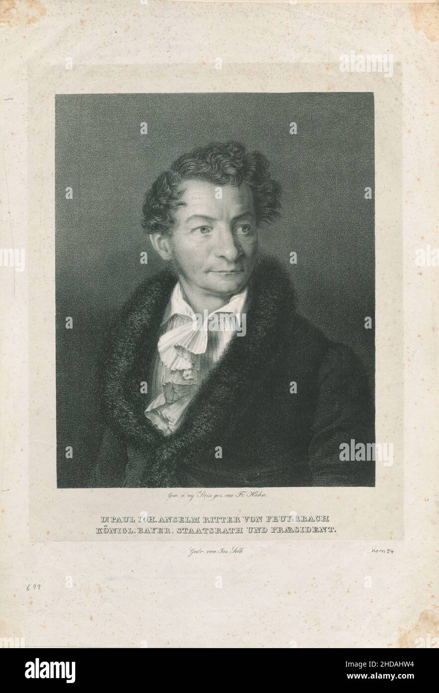 Portrait de Paul Johann Anselm Ritter von Feuerbach.1821 Paul Johann