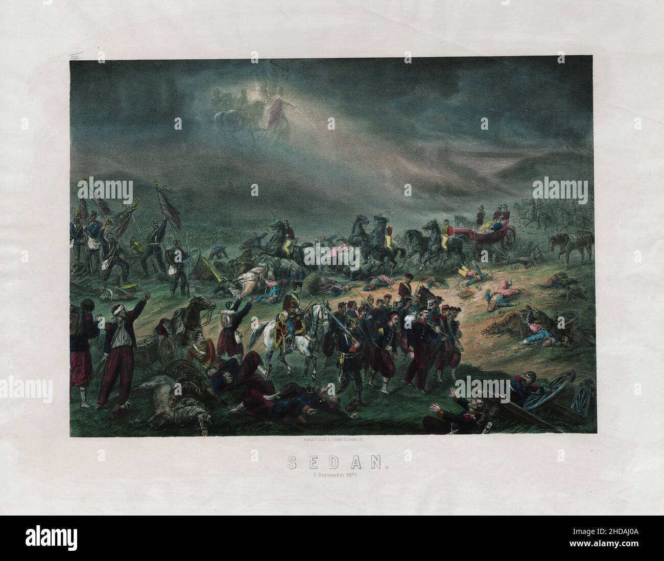 Gravure vintage de Sedan Battle: 2.1870 septembre 1871 Banque D'Images