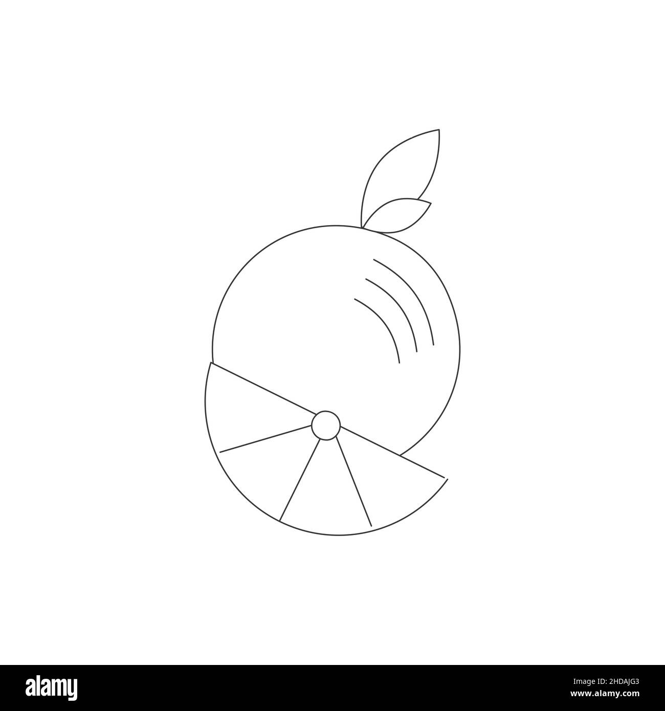 Icônes de la ligne de citron d'Apple à propos de.Illustration du vecteur de stock isolée sur fond blanc. Illustration de Vecteur