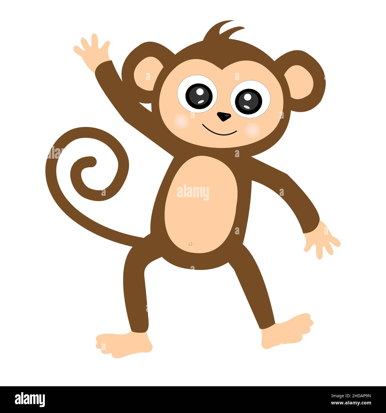 Illustration Monkey.Image ou image de clip de singe Photo Stock - Alamy