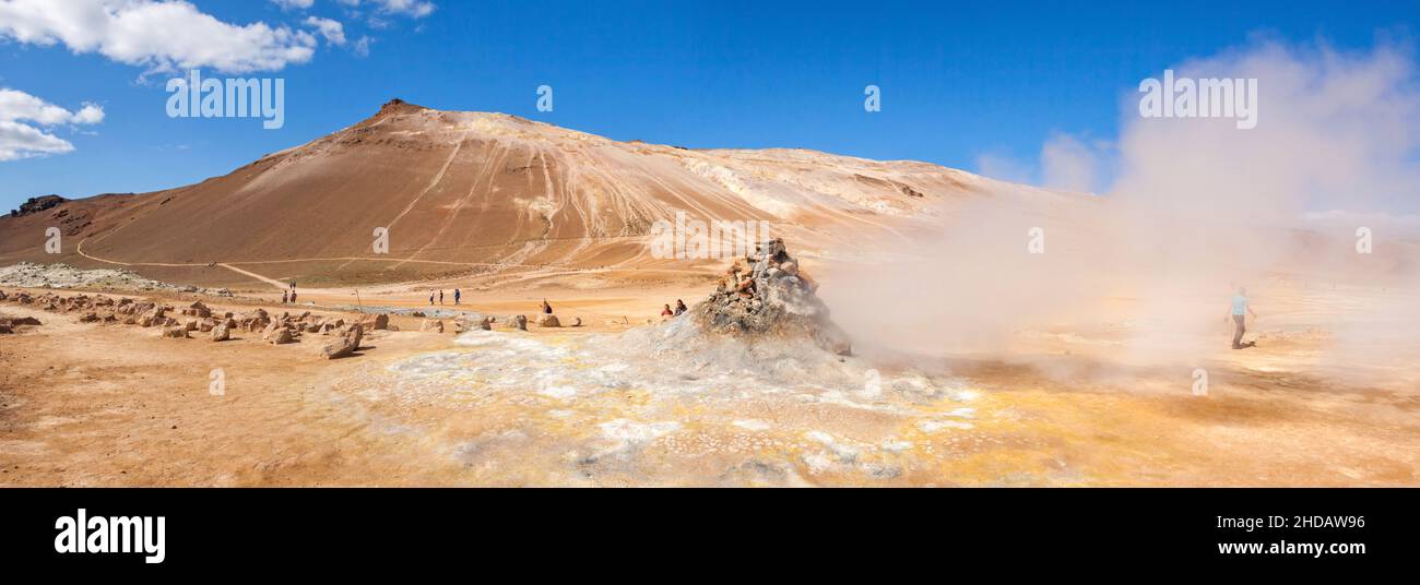 Sources géothermiques sur l'Islande Banque D'Images