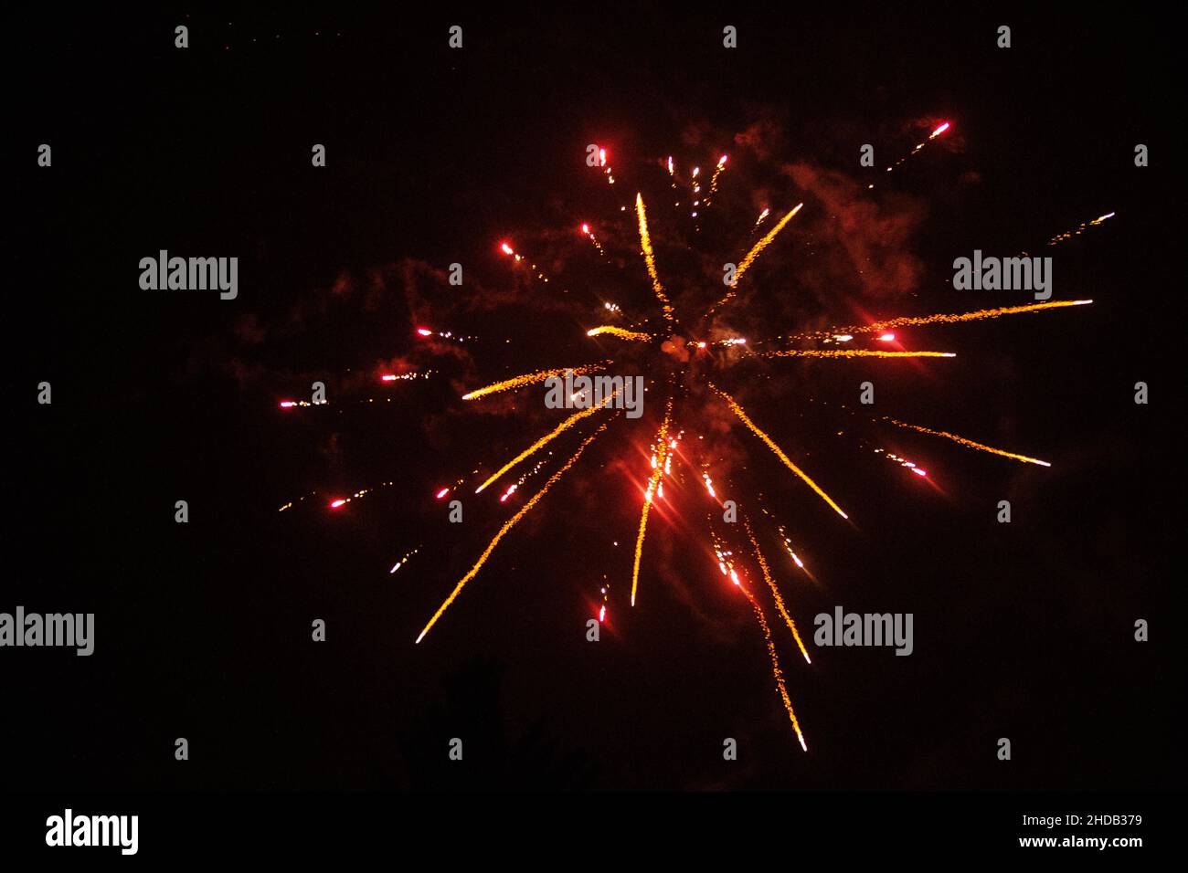 D'artifice coloré Banque D'Images