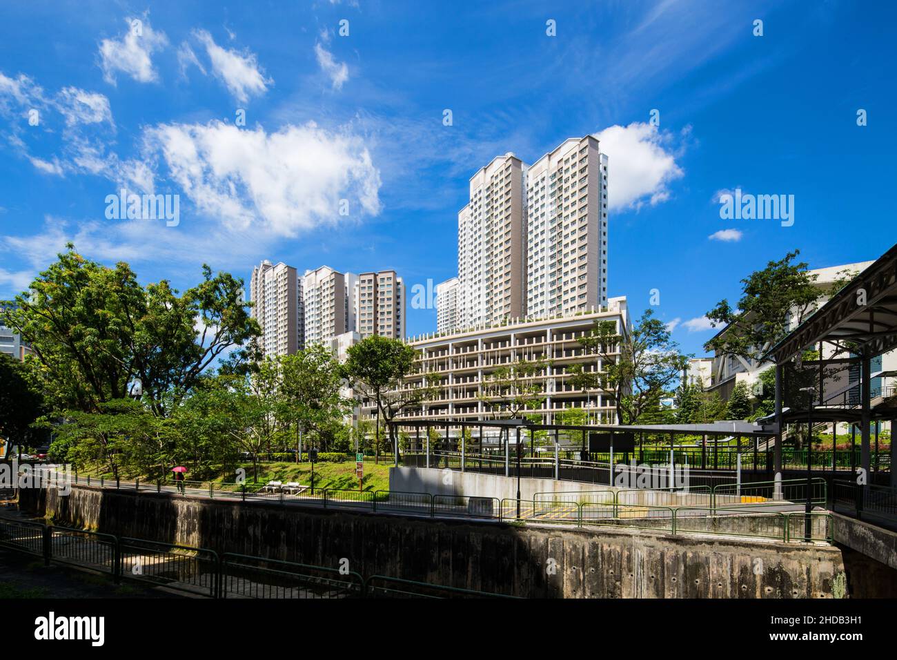 Aperçu général de la nouvelle zone urbaine de logements publics à Bukit Batok, Singapour.Janvier 2022 Banque D'Images