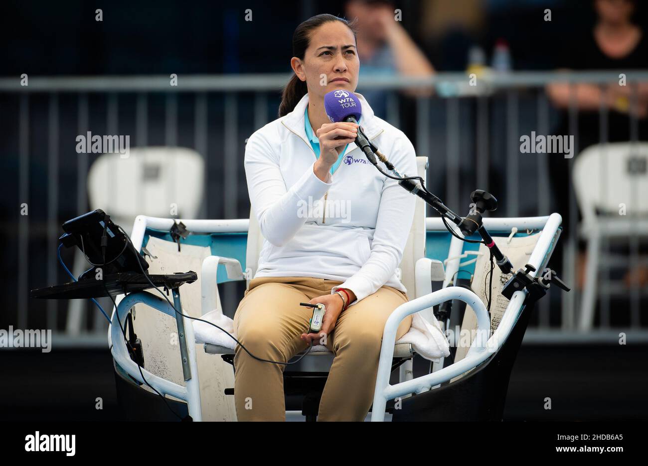 Julie Kjendlie lors de la première partie du tournoi de tennis international WTA 500 d'Adélaïde 2022, le 3 janvier 2022, au Memorial Drive tennis Centre d'Adélaïde, Australie - photo : Rob Prange/DPPI/LiveMedia Banque D'Images