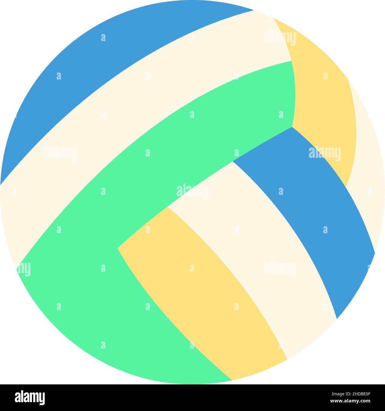 Volley-ball.Symbole de jeu de sport d'extérieur d'été Illustration de Vecteur