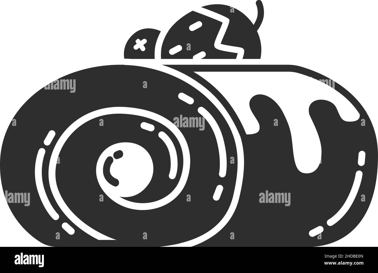 Pâte à pâtisserie douce.Délicieux dessert cuit à la fraise Illustration de Vecteur