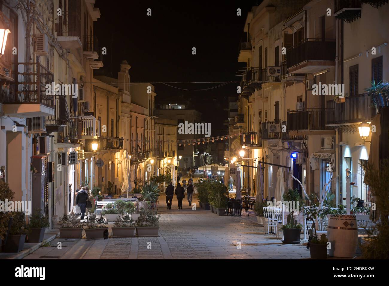 Altstadt, Corso Giuseppe Garibaldi, Castellammare del Golfo, Sicilien, Italien Banque D'Images