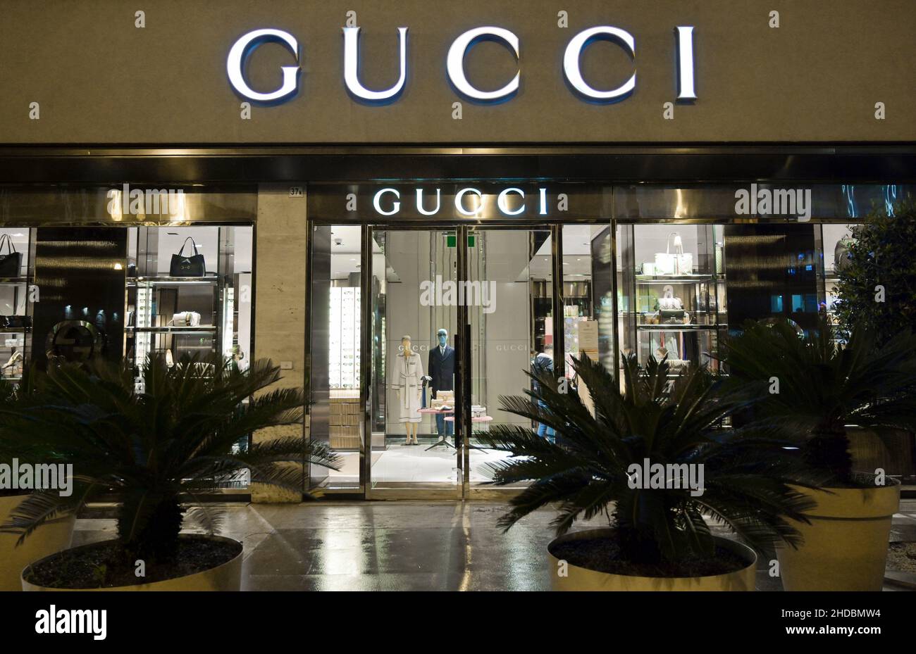 Gucci Filiale, via della Liberta, Palerme, Sizilien, Italie Banque D'Images