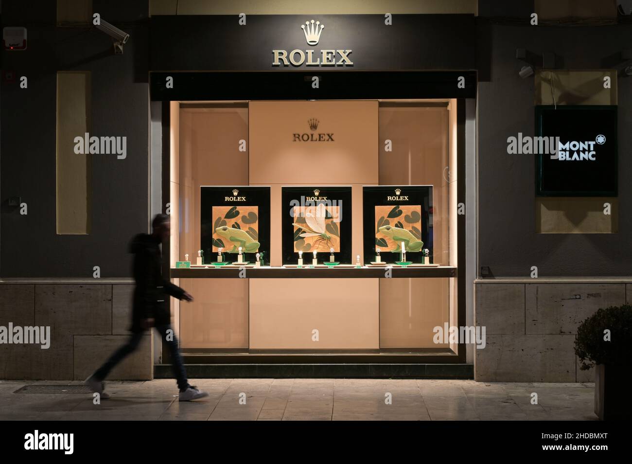 Rolex, via Ruggero Settimo, Palerme, Sicilien, Italie Banque D'Images