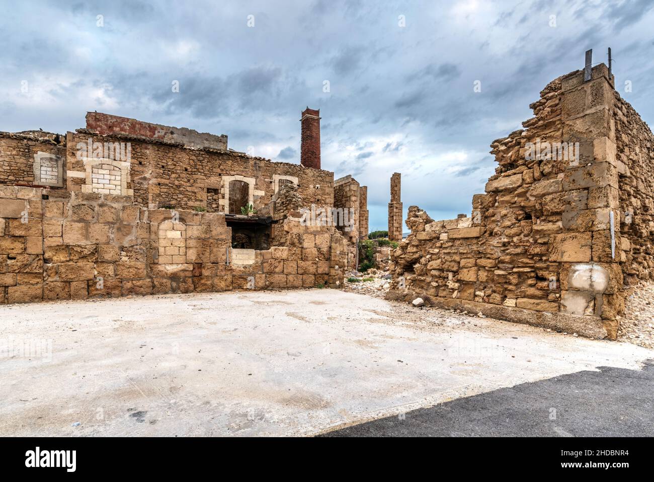 Italie, Sicile, les ruines de la pêche au thon d'Avola (Syracuse Sicile) Banque D'Images