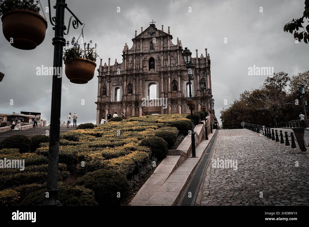 Vue panoramique sur les ruines de Saint Paul dans la municipalité de Macao, Macao Banque D'Images