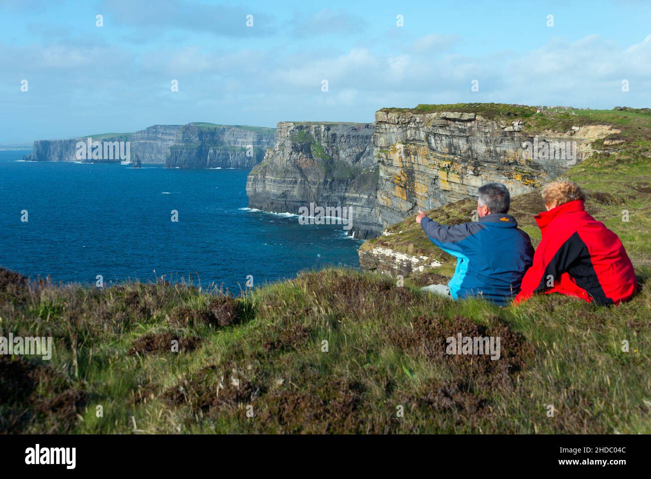 Les falaises de Moher, comté Clare, Irlande, Grossbritannien, Steilklippen Banque D'Images