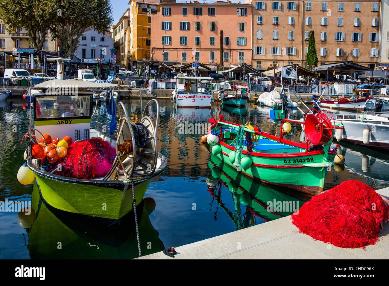 Port de pêche pittoresque, Ajaccio, Corse, Ajaccio, Corse,France Banque D'Images