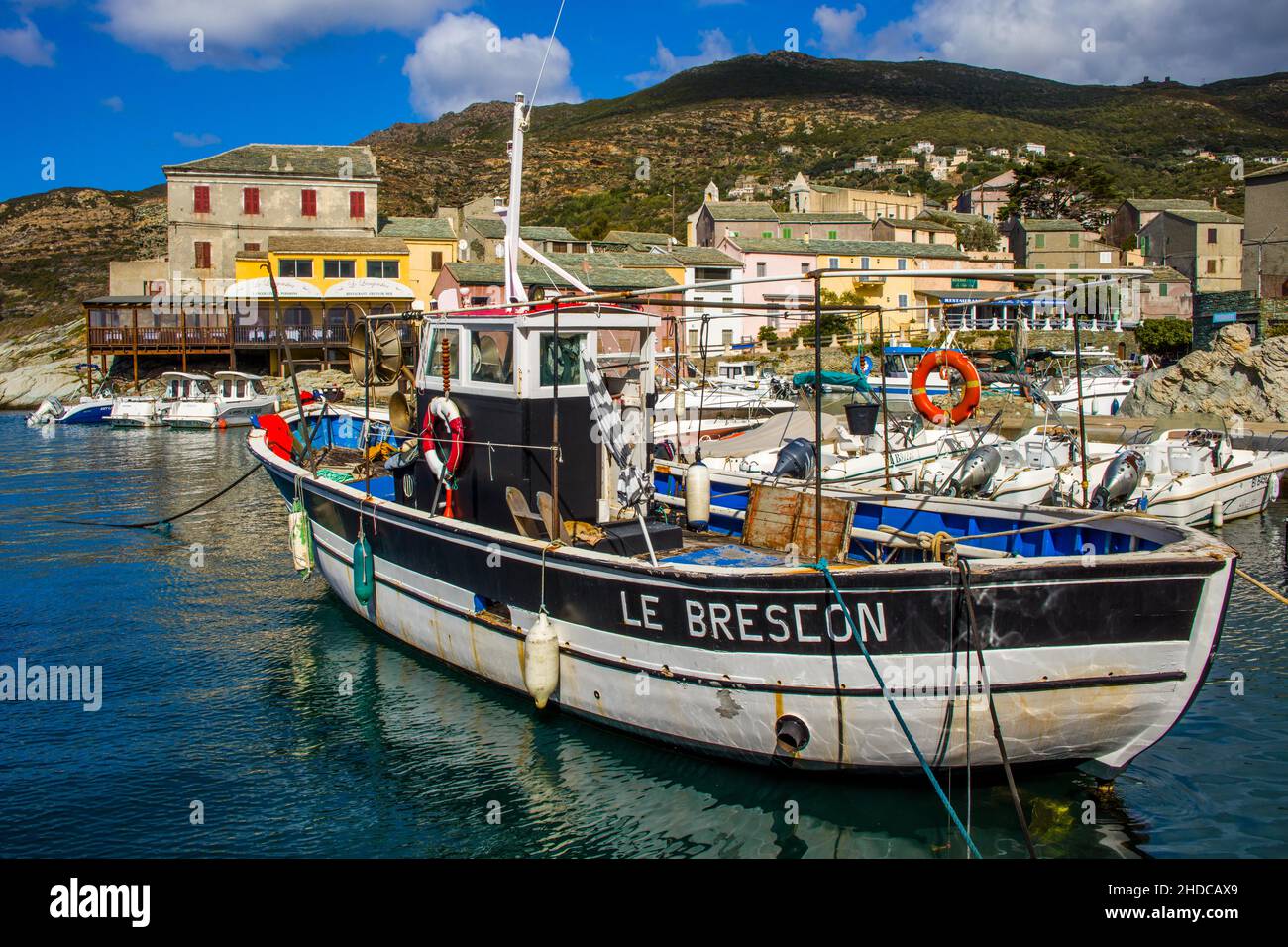 Port de Centuri, le plus important port de pêche à l'écrevisse en France, Cap Corse, Corse, Port de Centuri, Corse,France, Europe Banque D'Images