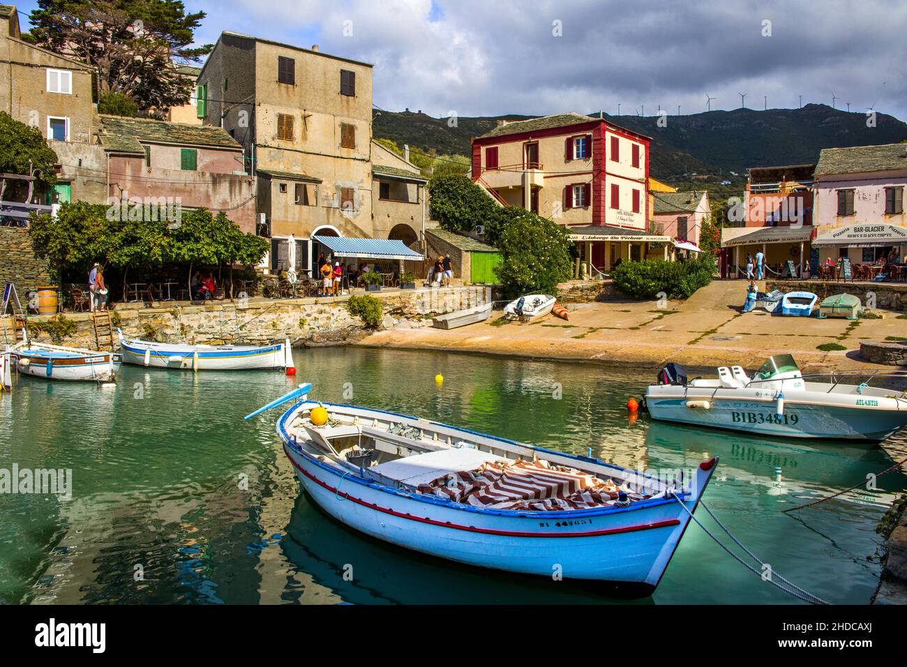 Port de Centuri, le plus important port de pêche à l'écrevisse en France, Cap Corse, Corse, Port de Centuri, Corse,France, Europe Banque D'Images