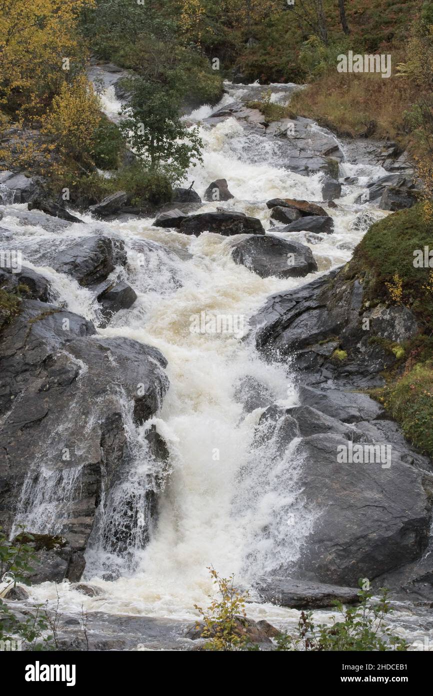 Wasserfall im Herbst / chute d'eau en automne Banque D'Images