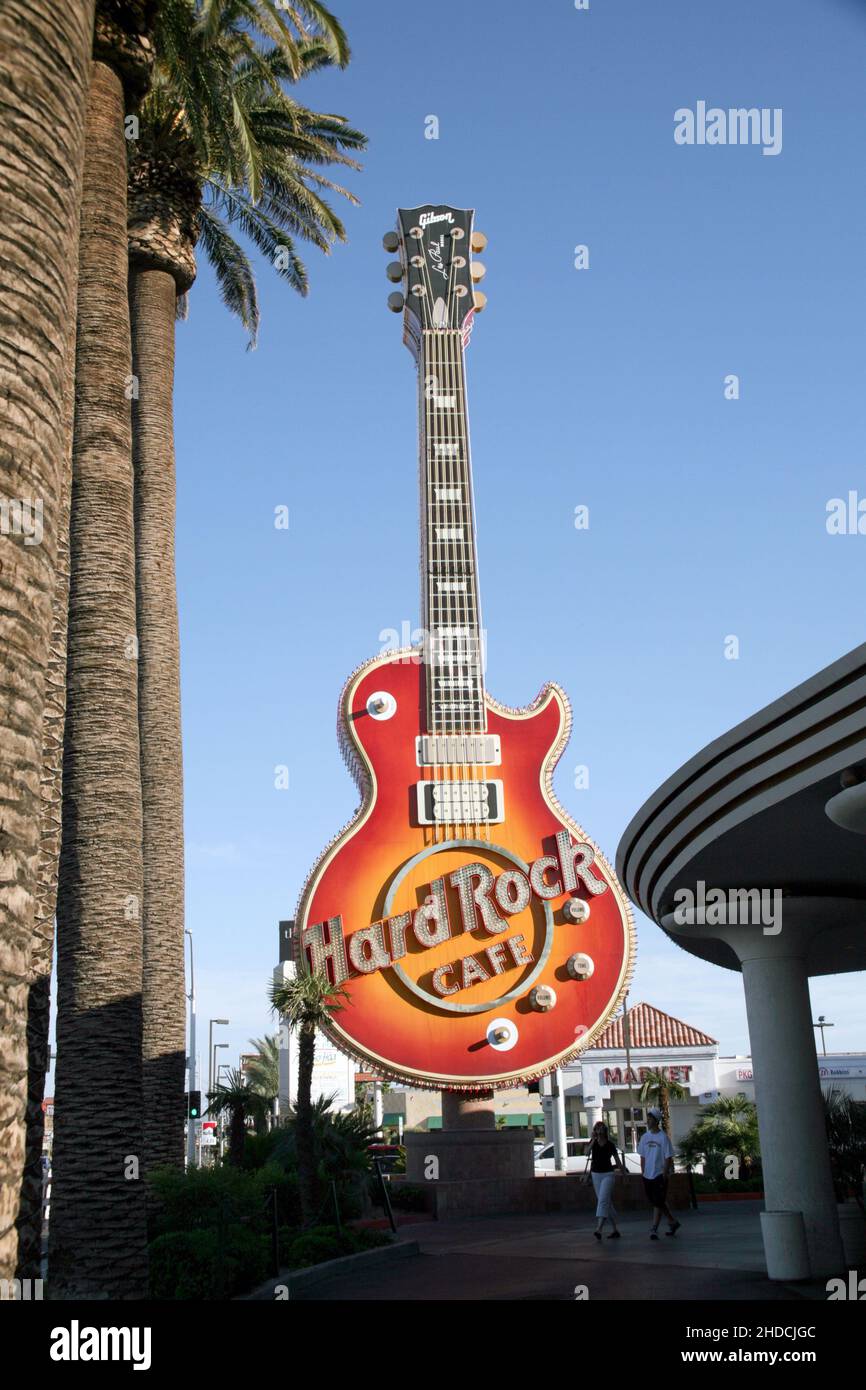 Guitarre, Hard Rock Cafe, Las Vegas, Nevada, USA Banque D'Images