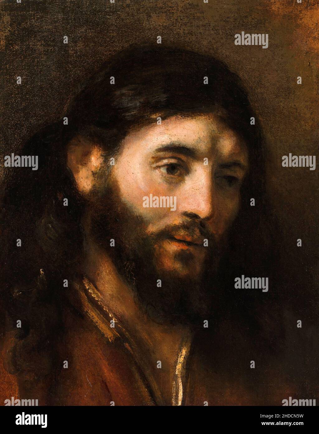 Chef du Christ, style de Rembrandt van Rijn (1606-1669), mi-1600s Banque D'Images