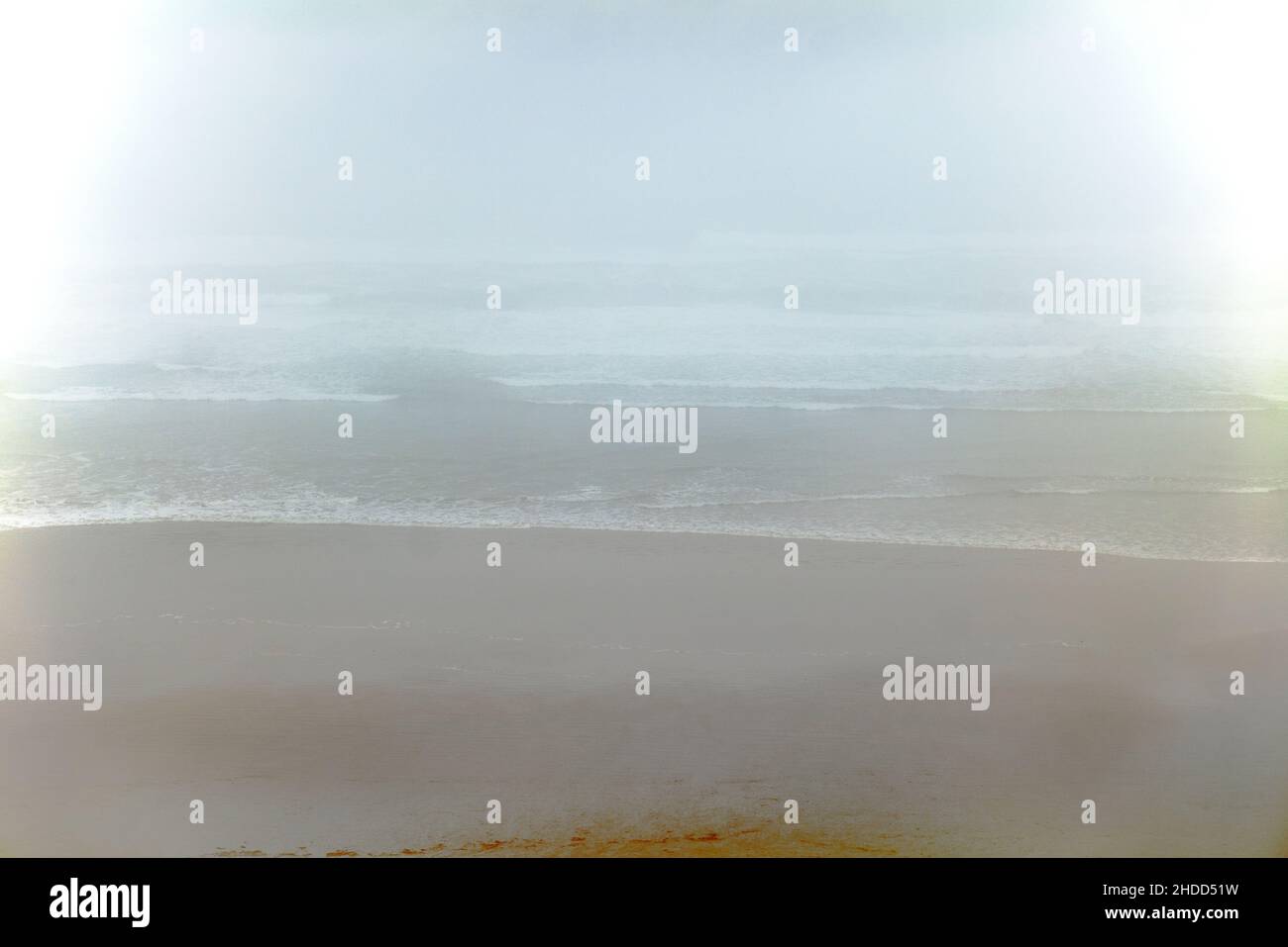 Vue imprenable sur la plage et l'océan Pacifique ; Newport, Oregon ; États-Unis Banque D'Images