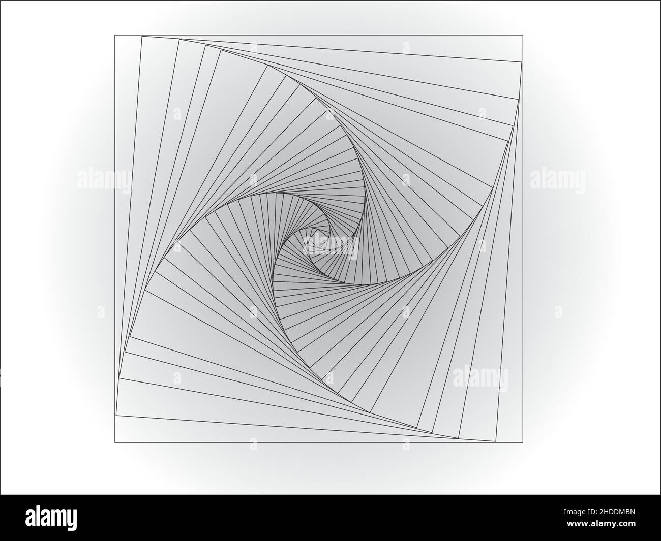 Graphiques vectoriels obtenus à la suite d'une série de transformations géométriques d'un carré et de l'utilisation de transitions tonales. Illustration de Vecteur