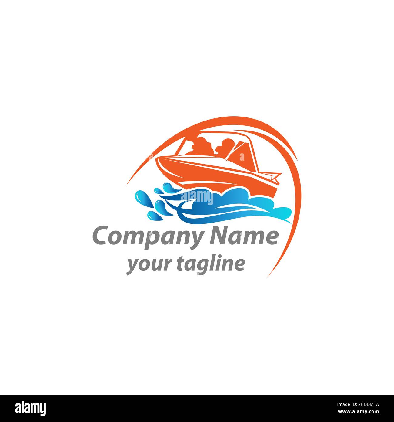 Couple vitesse de conduite bateau, illustration vectorielle isolée colorée.EPS 10 Illustration de Vecteur